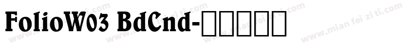 FolioW03 BdCnd字体转换